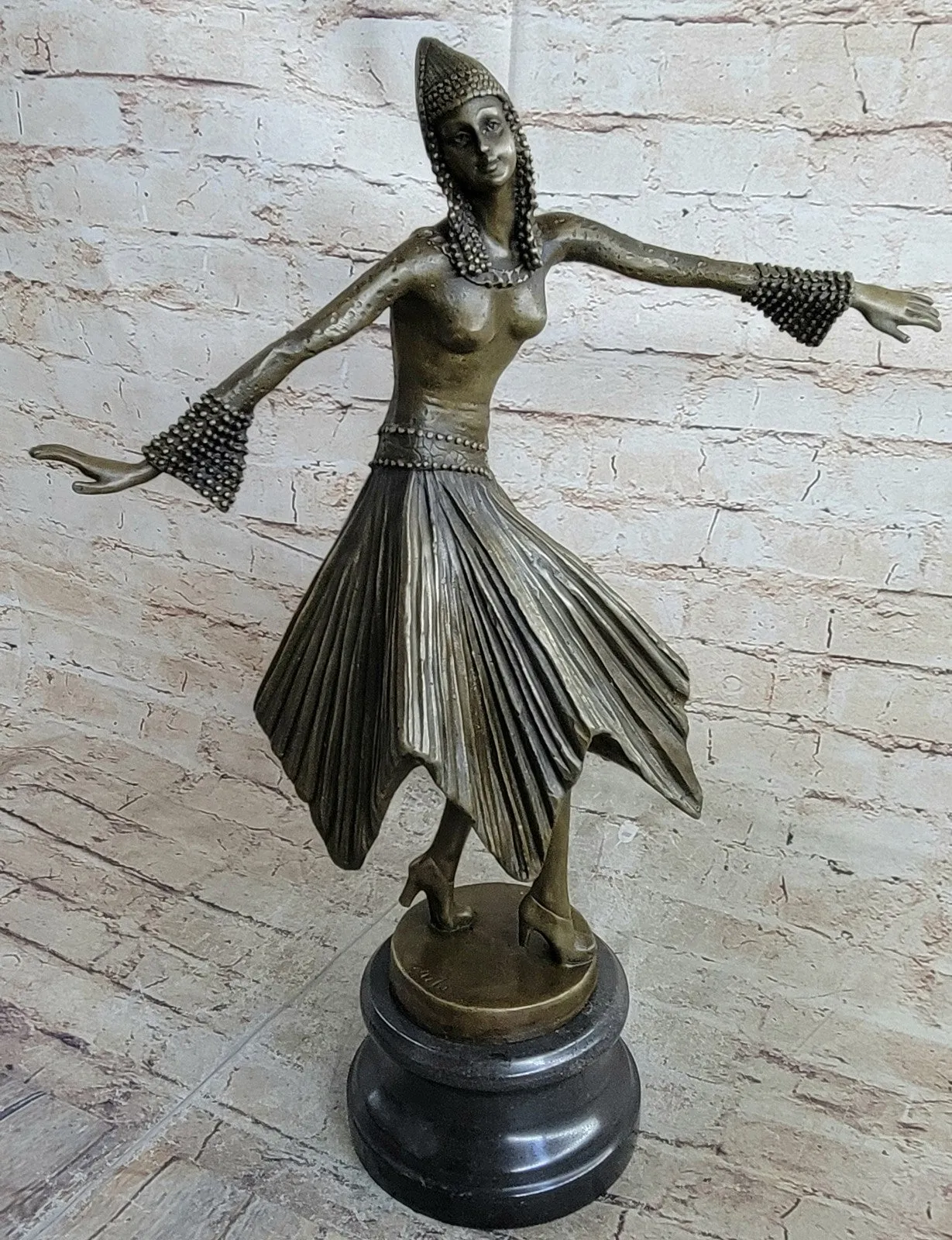 100% Solid genuine Bronze M.Lopez Dancer Home office Decoration Decor Figurine