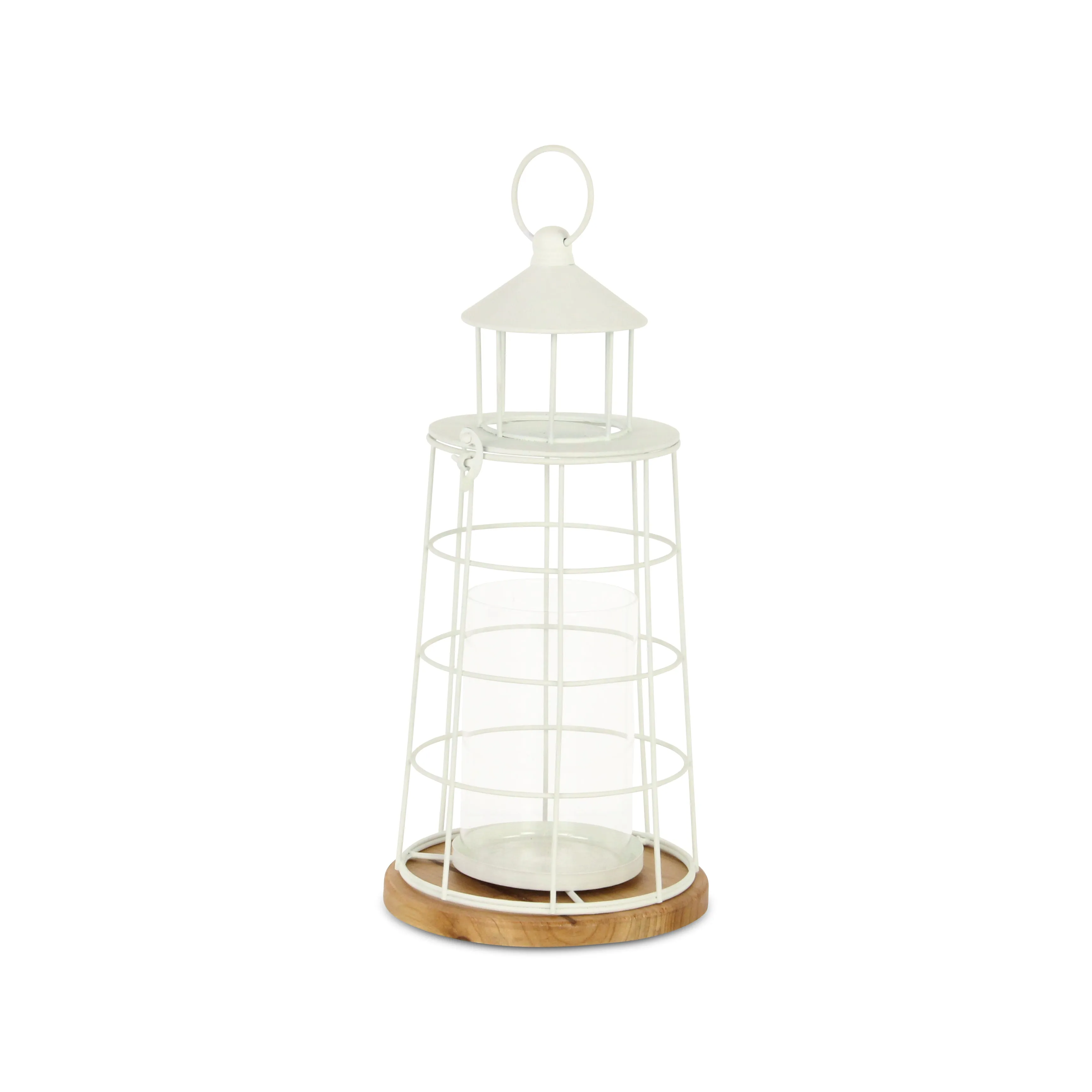 5895WT-L - Caler White Lighthouse Décor - Large