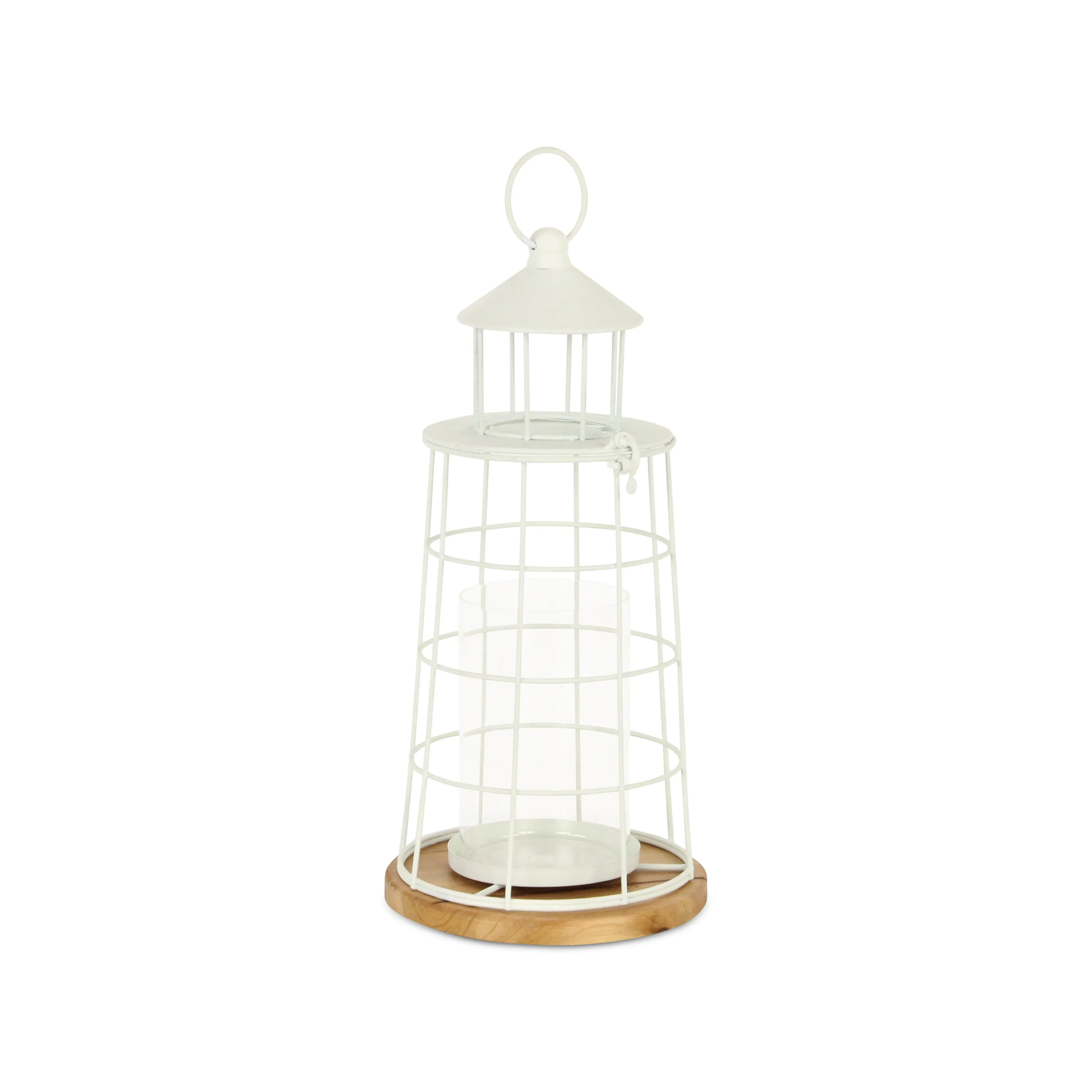 5895WT-L - Caler White Lighthouse Décor - Large