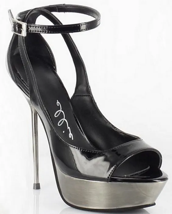 5" Metallic Stiletto Platform  (ES567-LOREN Final Sale)