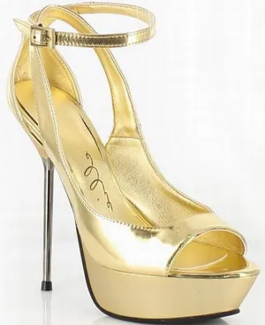 5" Metallic Stiletto Platform  (ES567-LOREN Final Sale)