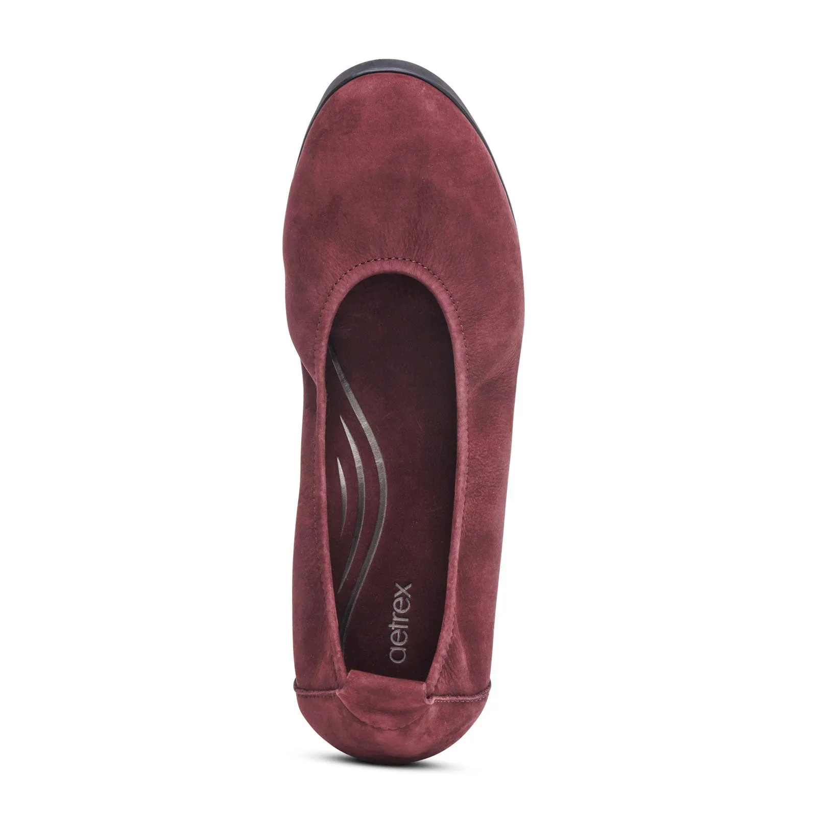 Aetrex Brianna Ballet Flat (Women) - Burgundy