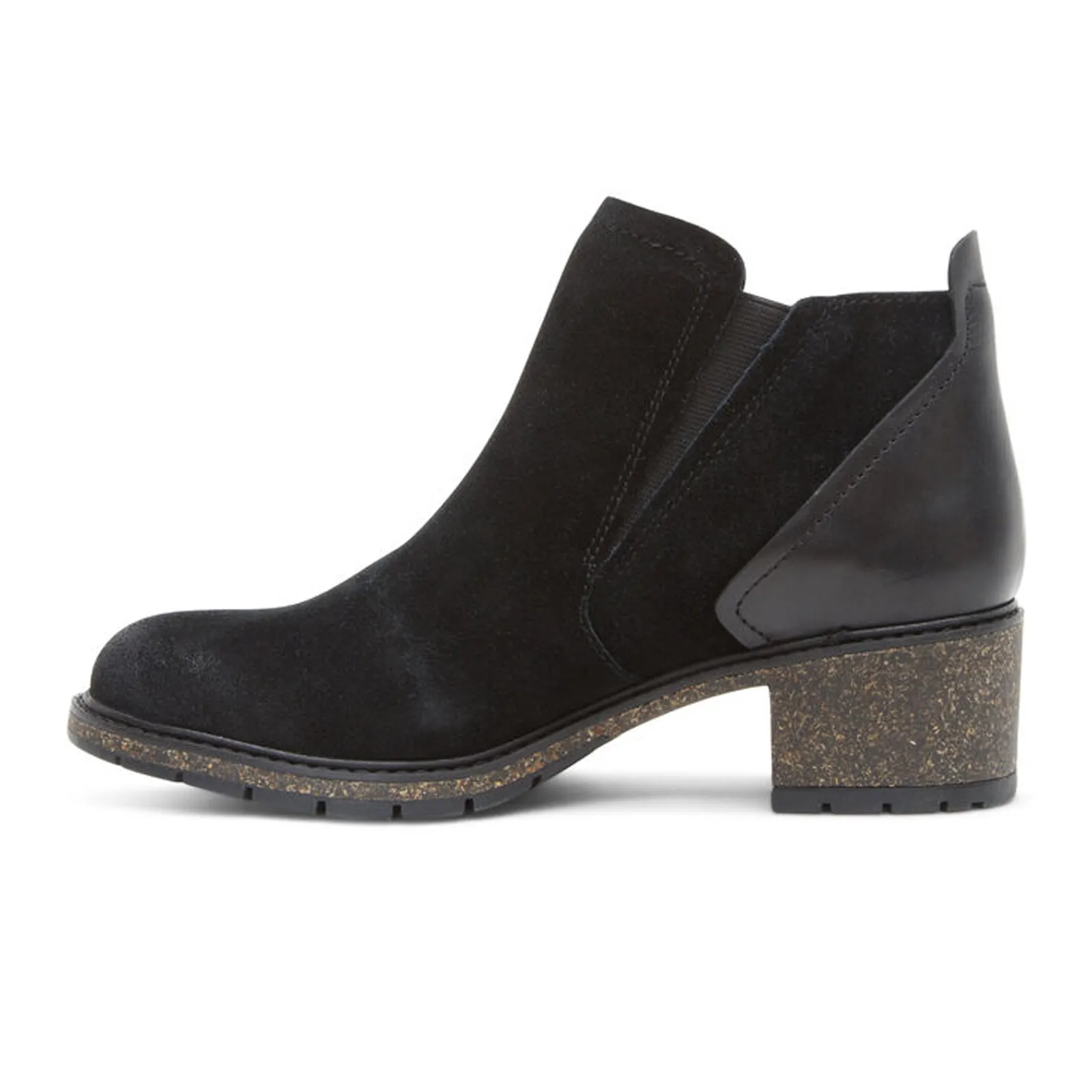 Aetrex Frankie Ankle Boot (Women) - Black Leather