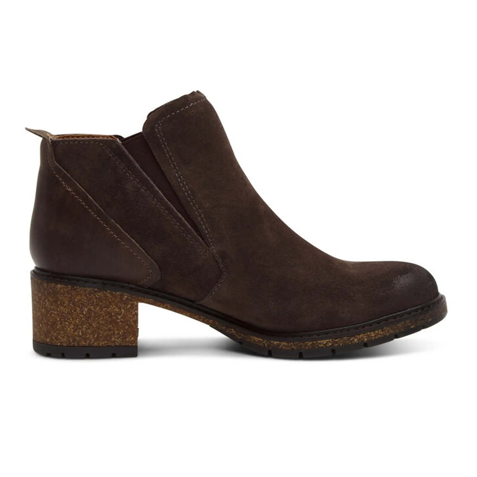 Aetrex Frankie Ankle Boot (Women) - Brown Leather