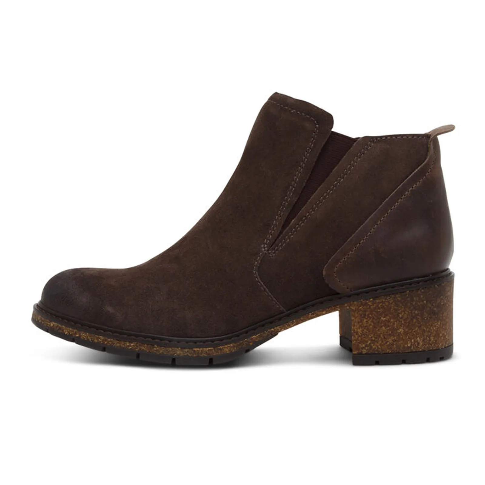 Aetrex Frankie Ankle Boot (Women) - Brown Leather