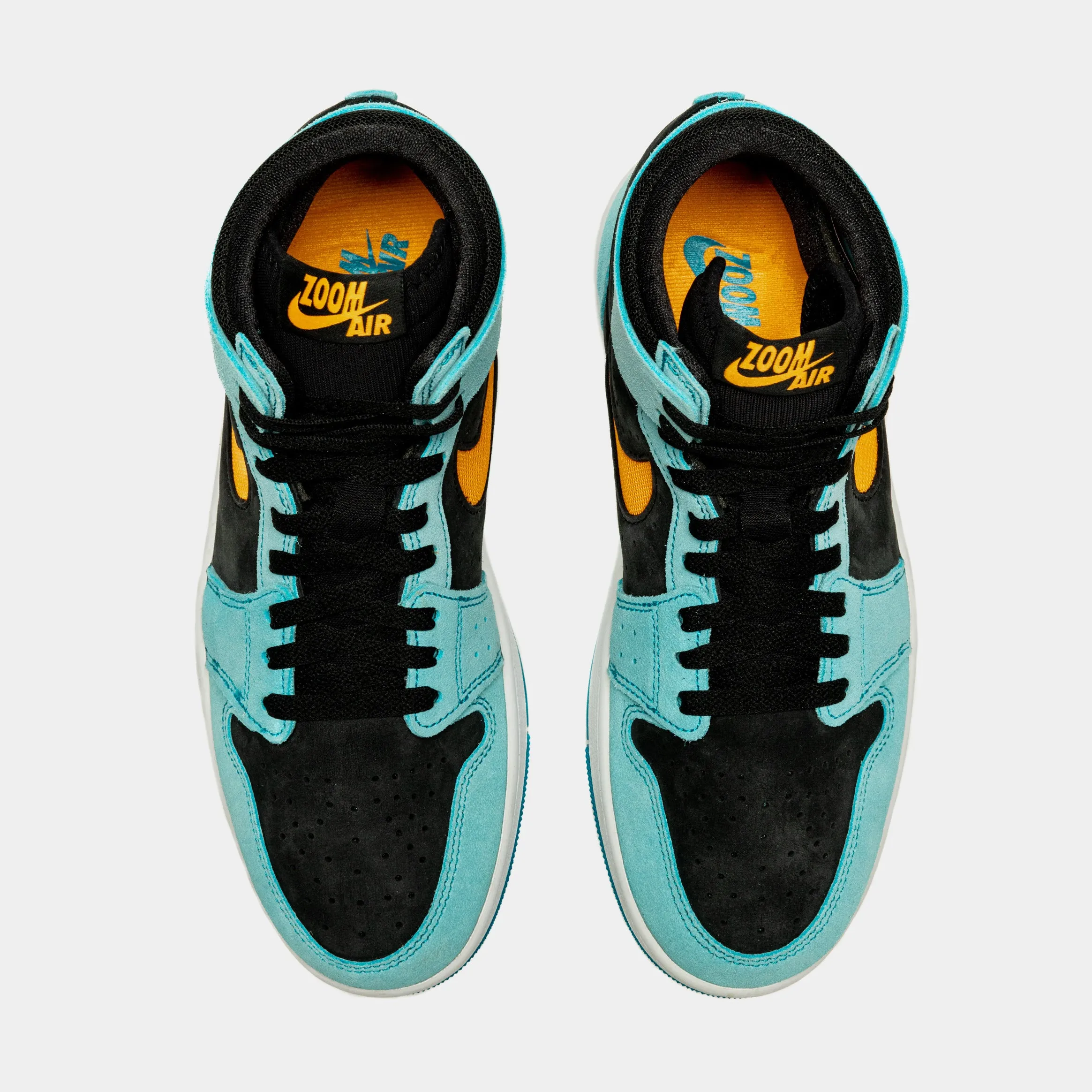 Air Jordan 1 Retro High Zoom CMFT 2 Bleached Aqua Mens Lifestyle Shoes (Blue/Black) Free Shipping