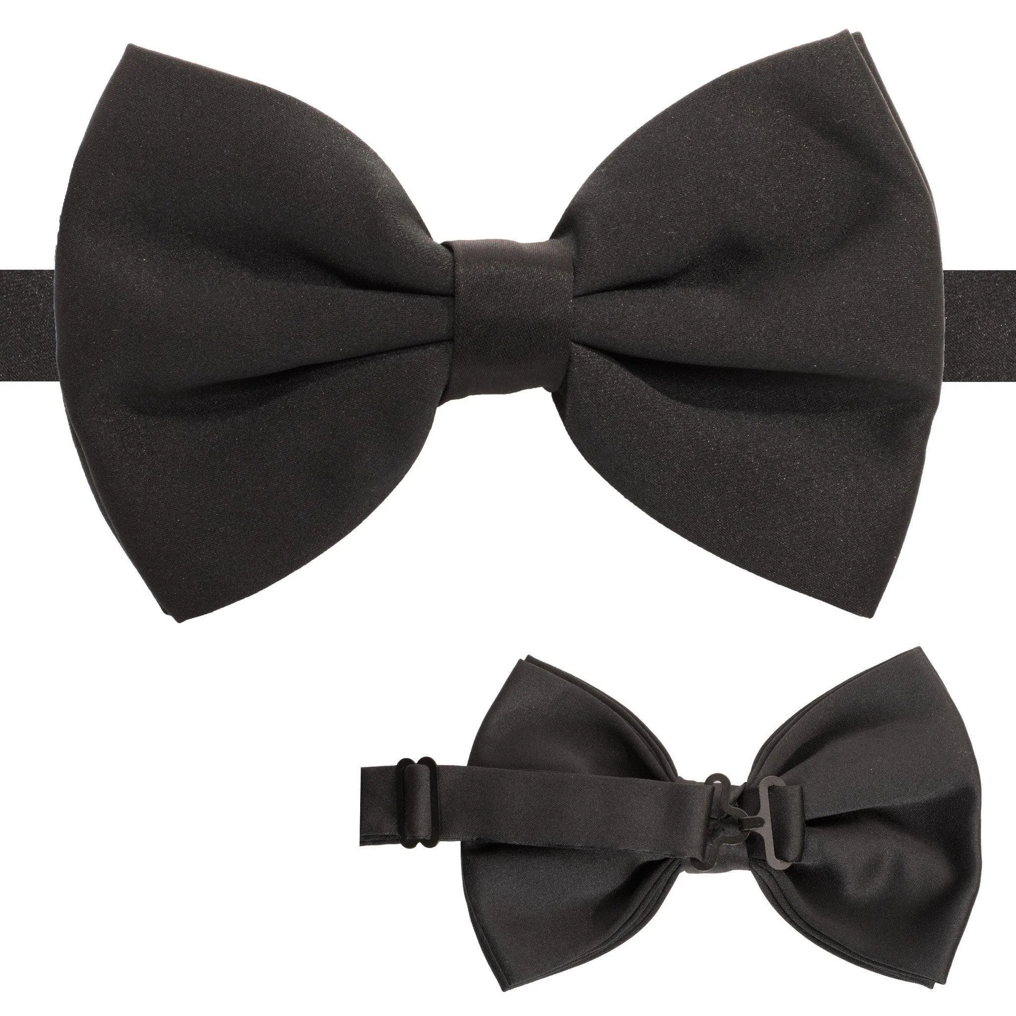 Axis Black Adjustable Satin Bowtie