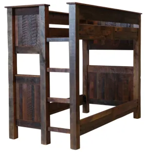 Barnwood Single/Single Bunk Bed - Ladder Right