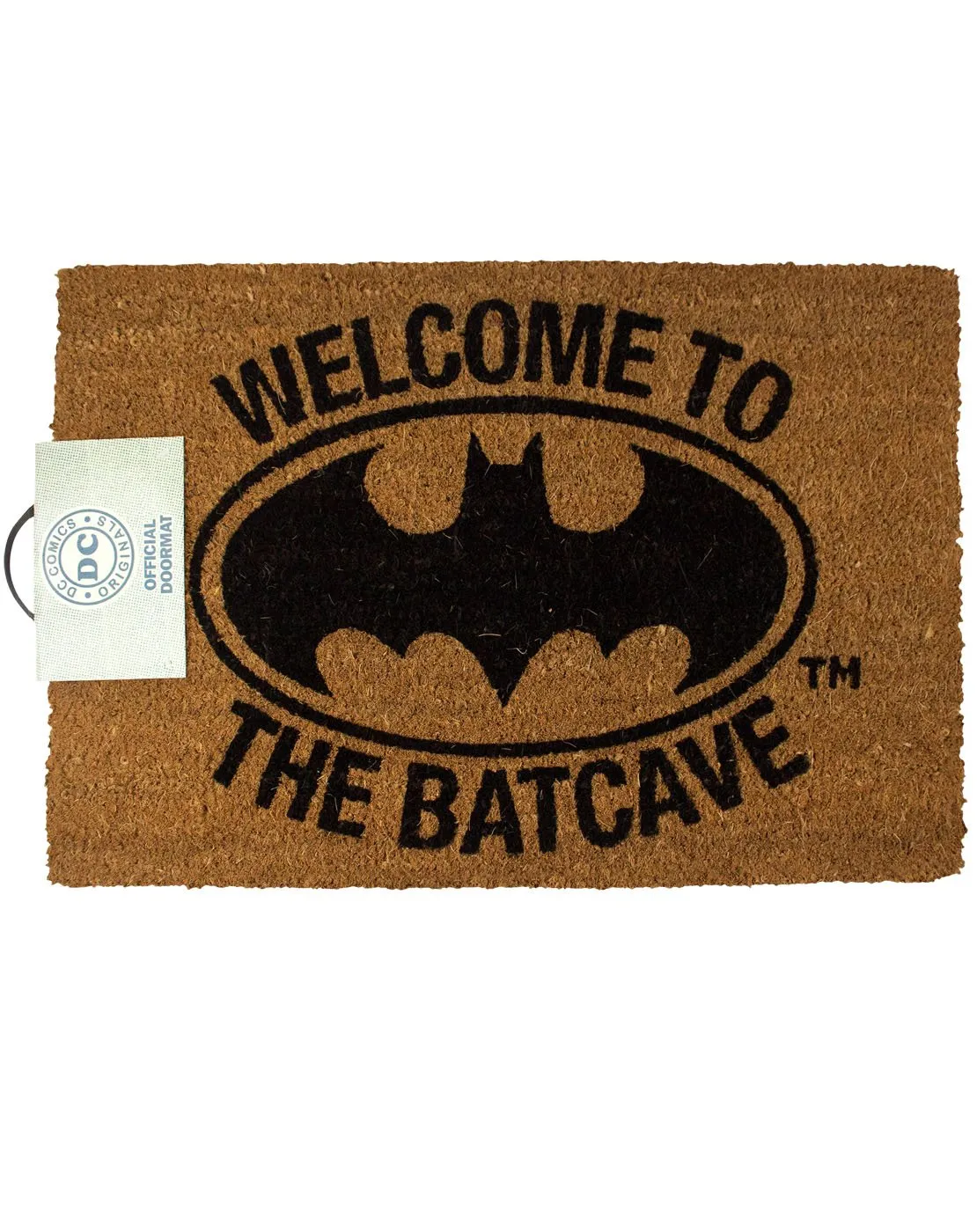 Batman Logo Slippers and Door Mat Gift Set Bundle