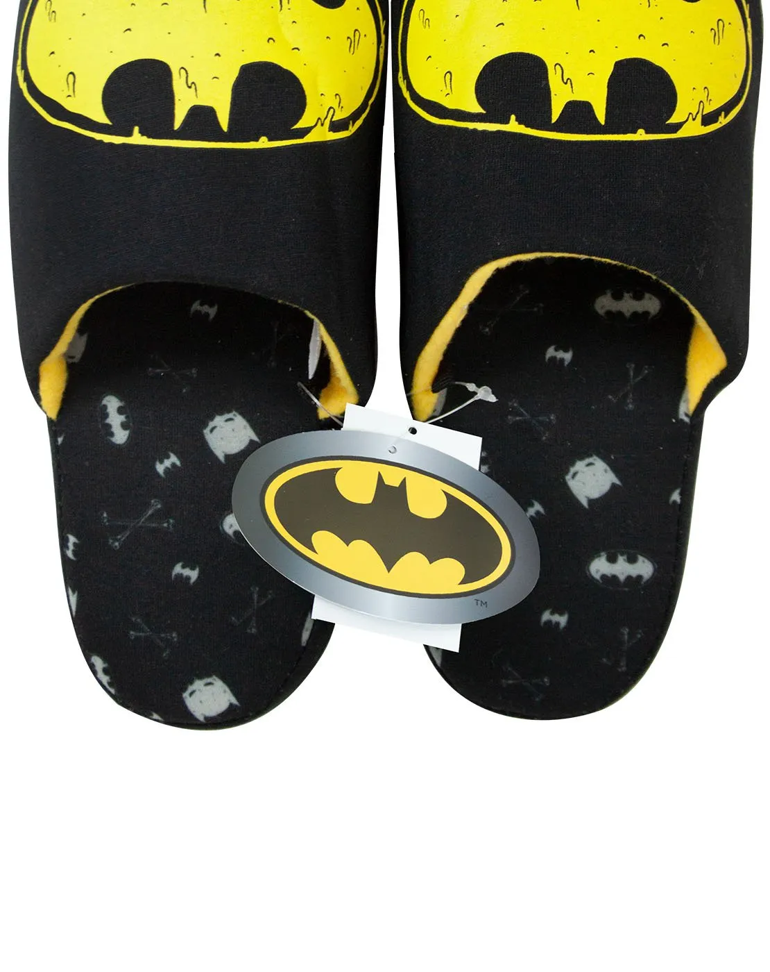 Batman Logo Slippers and Door Mat Gift Set Bundle