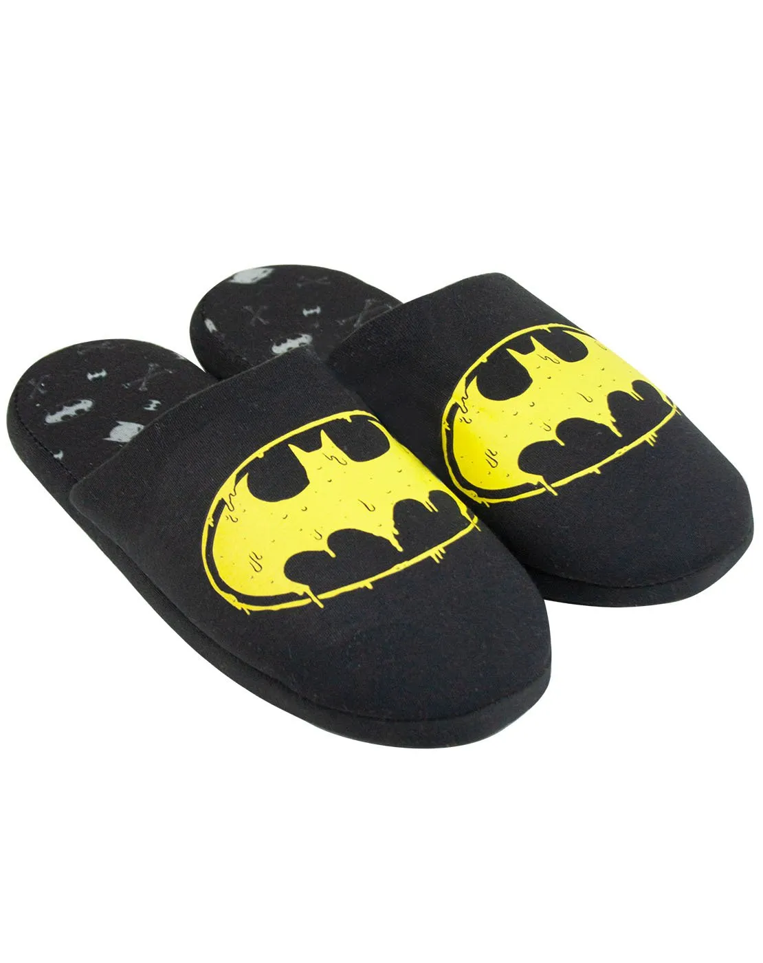 Batman Logo Slippers and Door Mat Gift Set Bundle