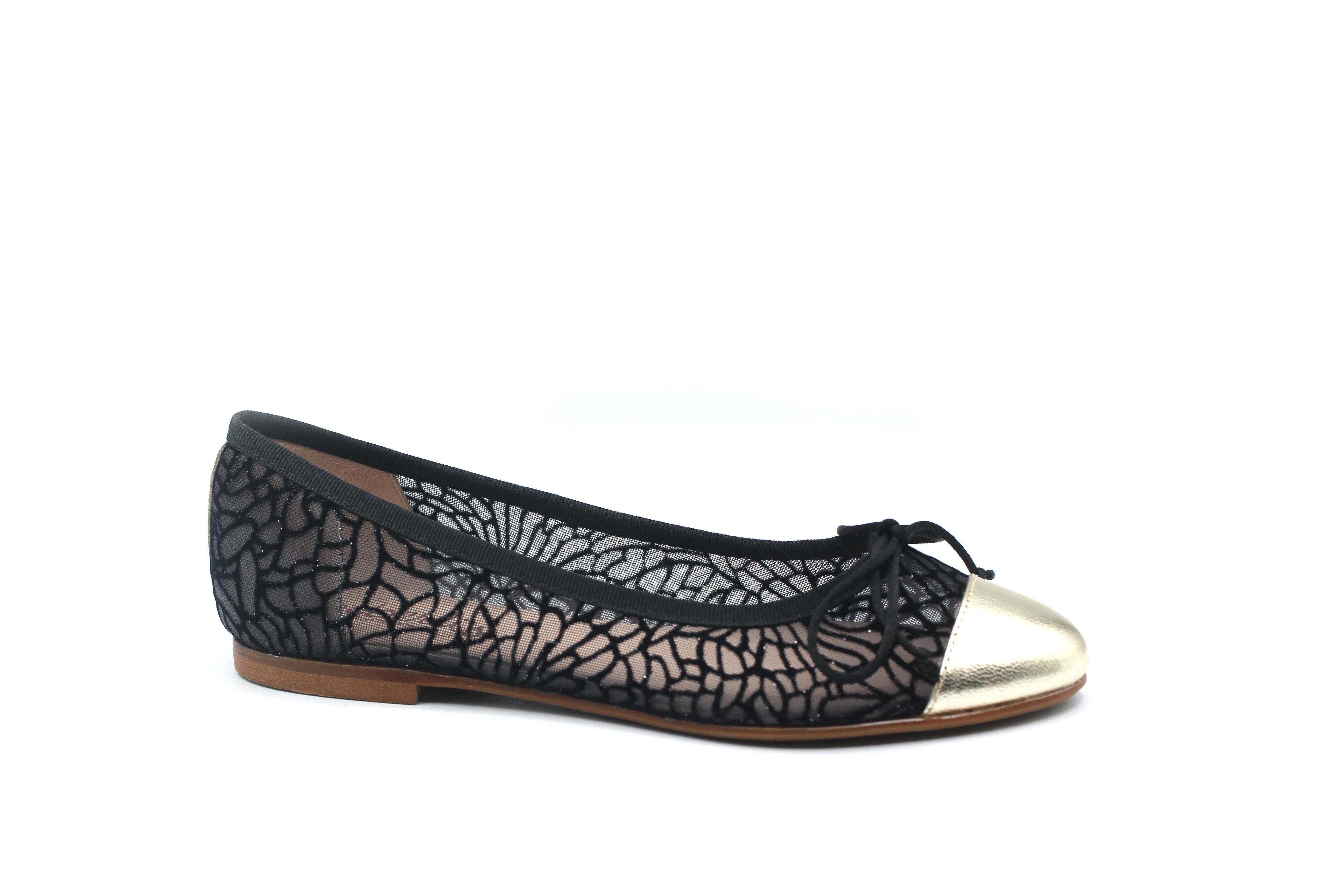 Beberlis Metallic Mesh Ballet Flat