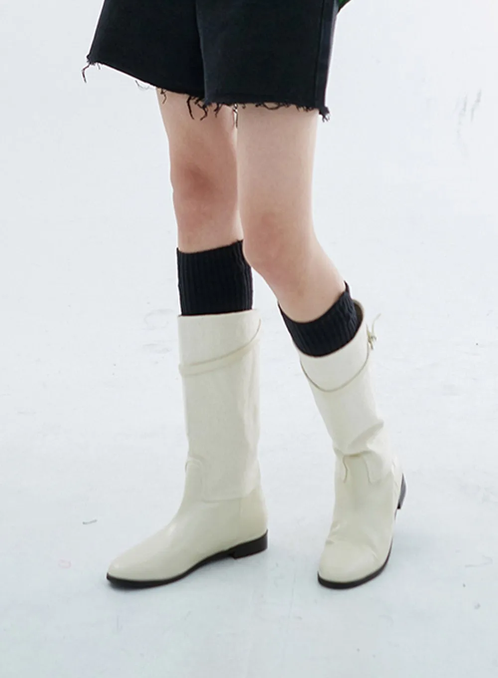 Belt Strap High Boots OO05