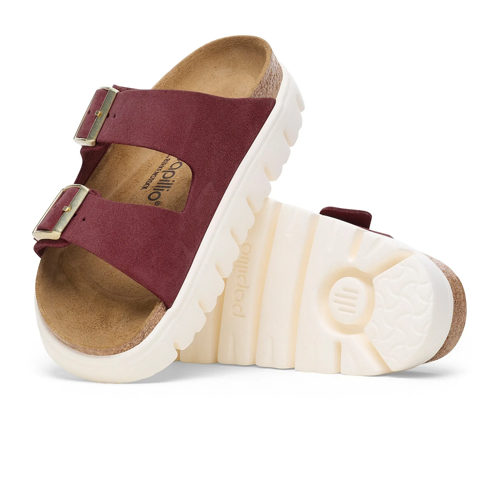 Birkenstock Arizona Chunky Slide Sandal (Women) - Berry Crush Suede