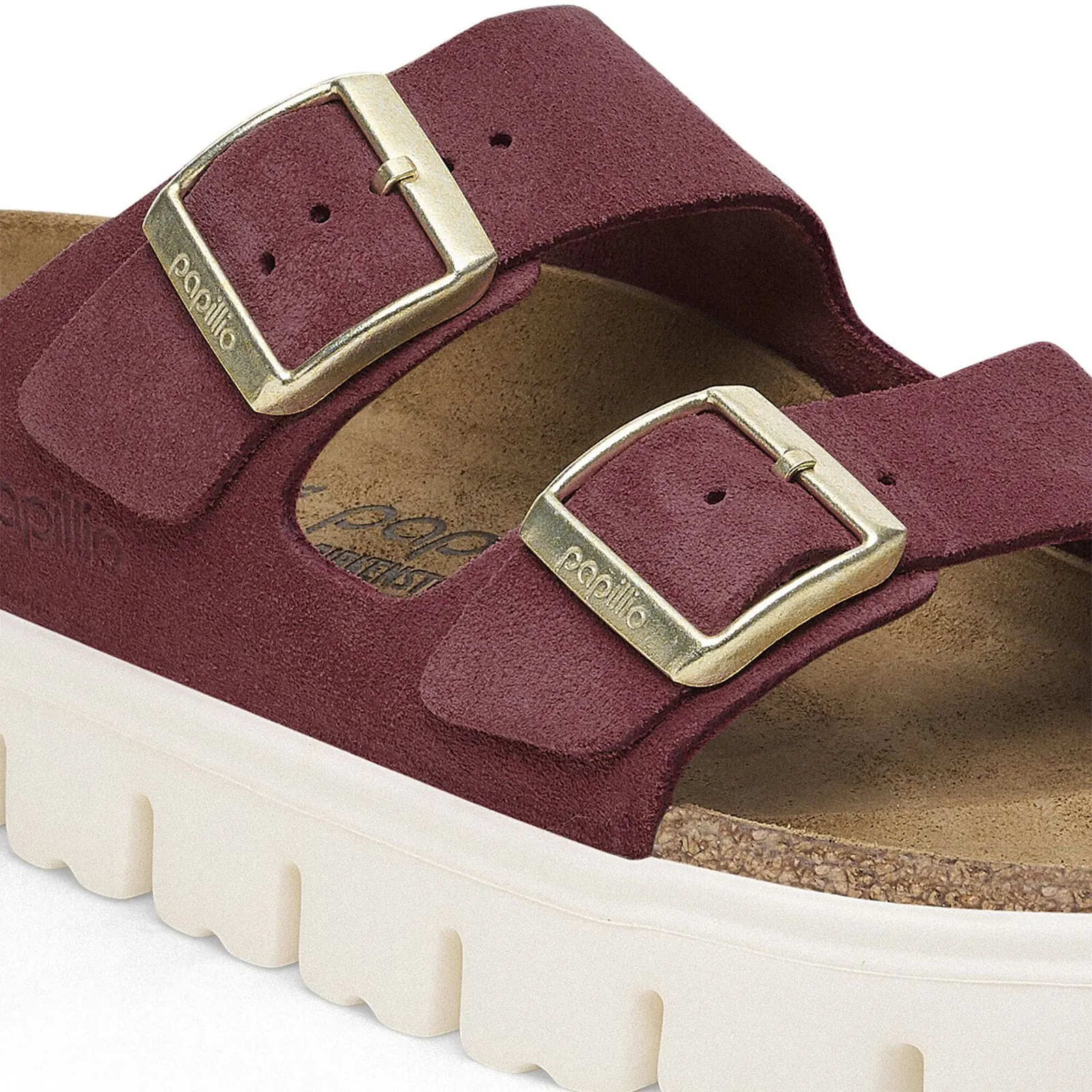 Birkenstock Arizona Chunky Slide Sandal (Women) - Berry Crush Suede