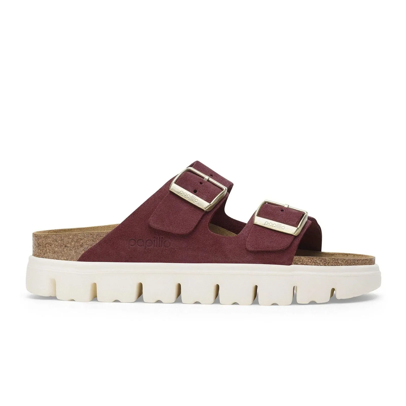 Birkenstock Arizona Chunky Slide Sandal (Women) - Berry Crush Suede