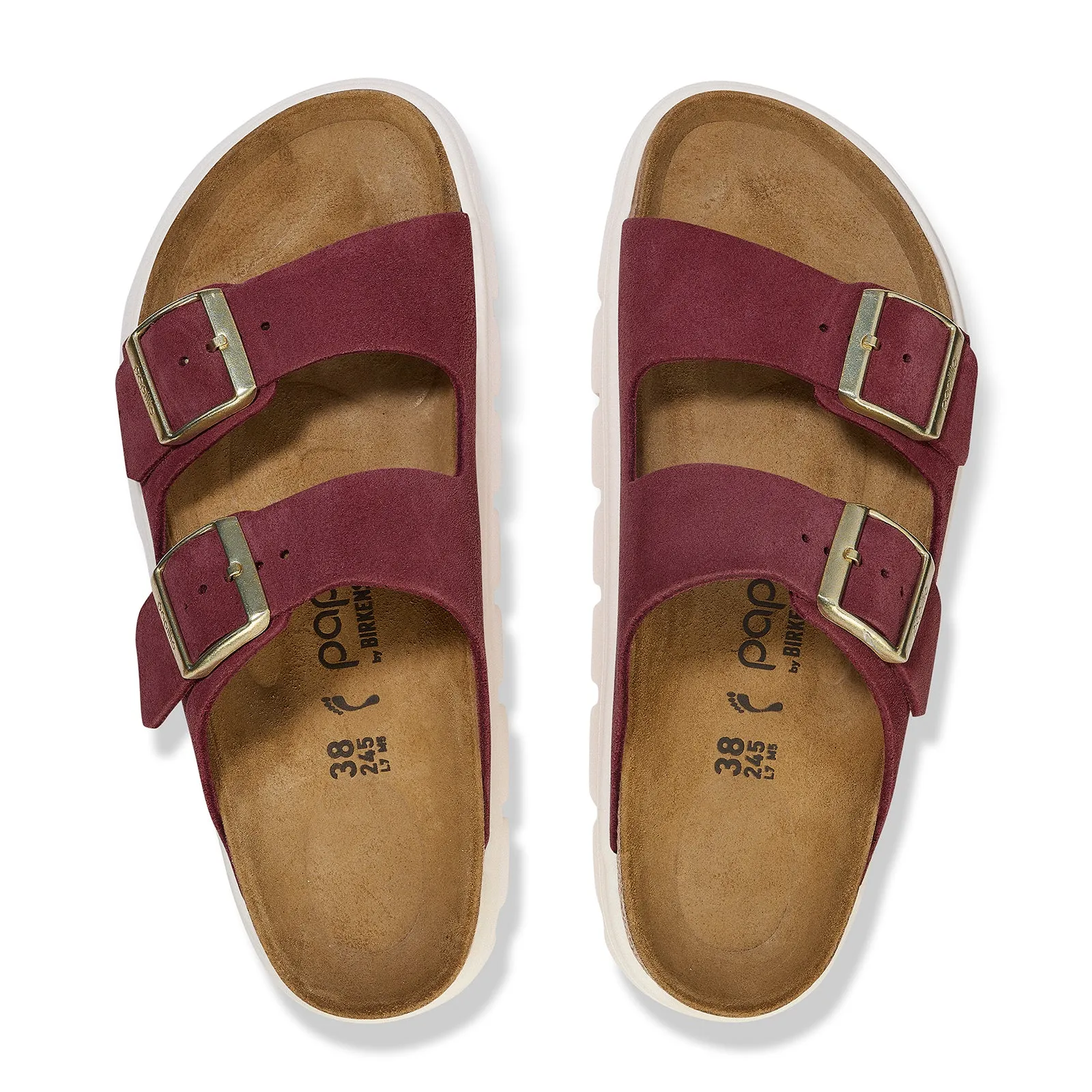 Birkenstock Arizona Chunky Slide Sandal (Women) - Berry Crush Suede