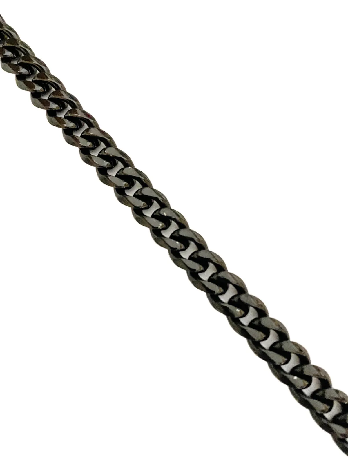 Black Steel Cuban Chain Bracelet