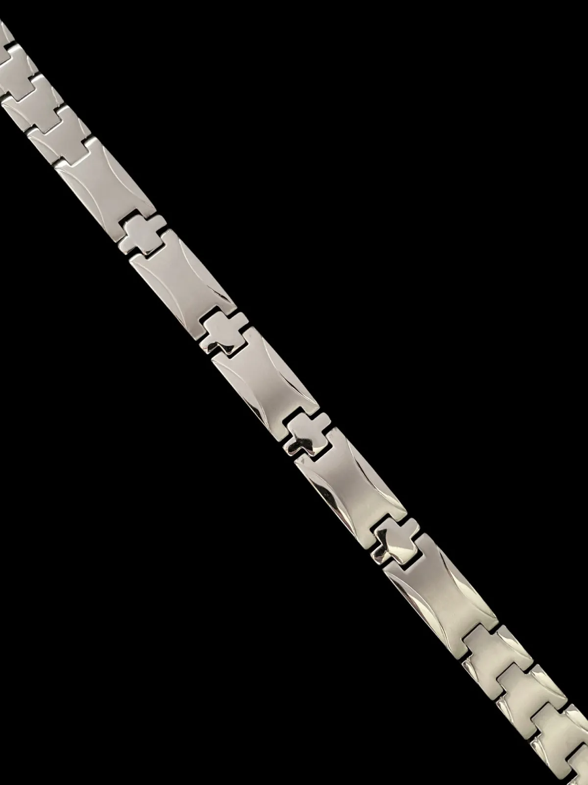 Brushed Steel Magnetic Bracelet