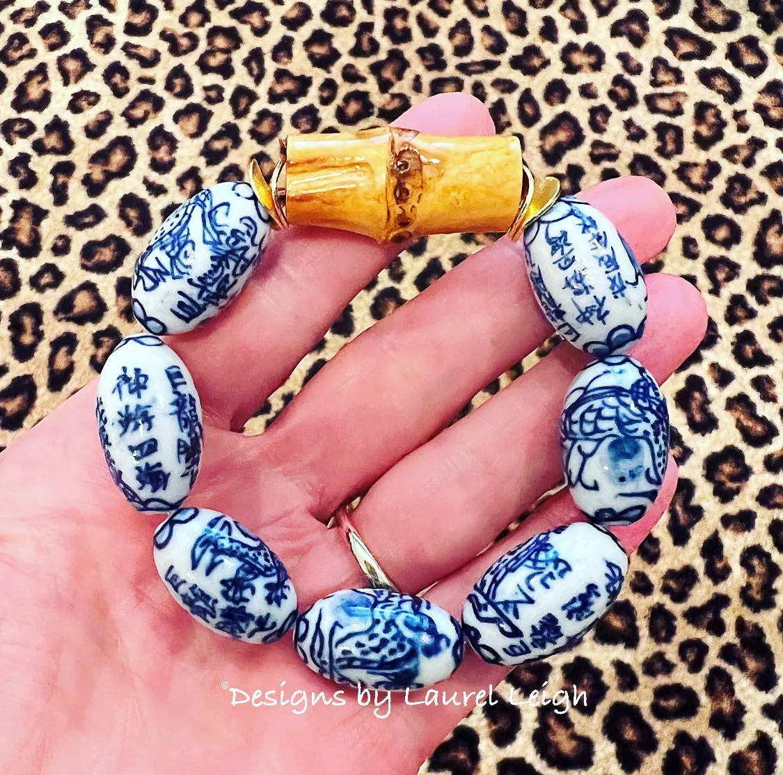 Chinoiserie Vintage Dragon Bead Bamboo Bracelet