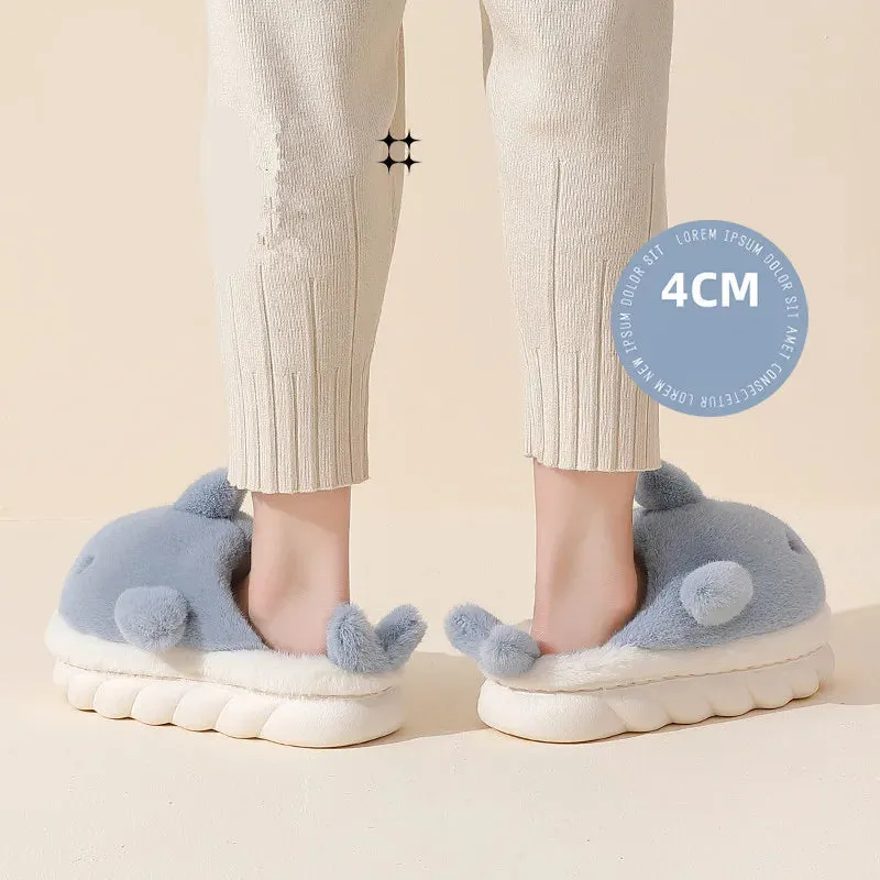 Cute Shark Fluffy Chunky Plushie Slippers