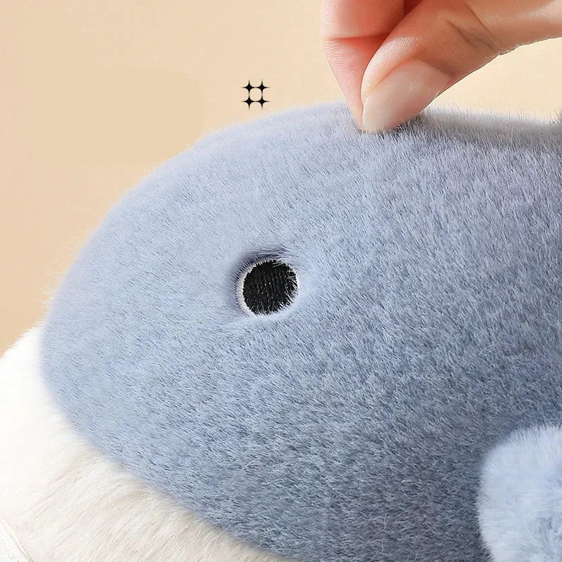 Cute Shark Fluffy Chunky Plushie Slippers