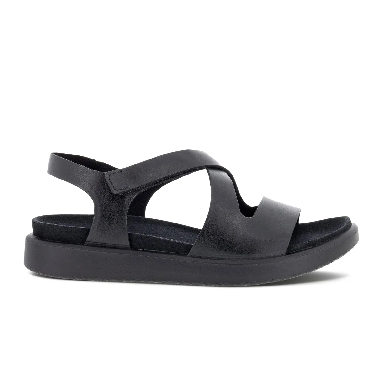 ECCO Flowt Cross Strap Backstrap Sandal (Women) - Black