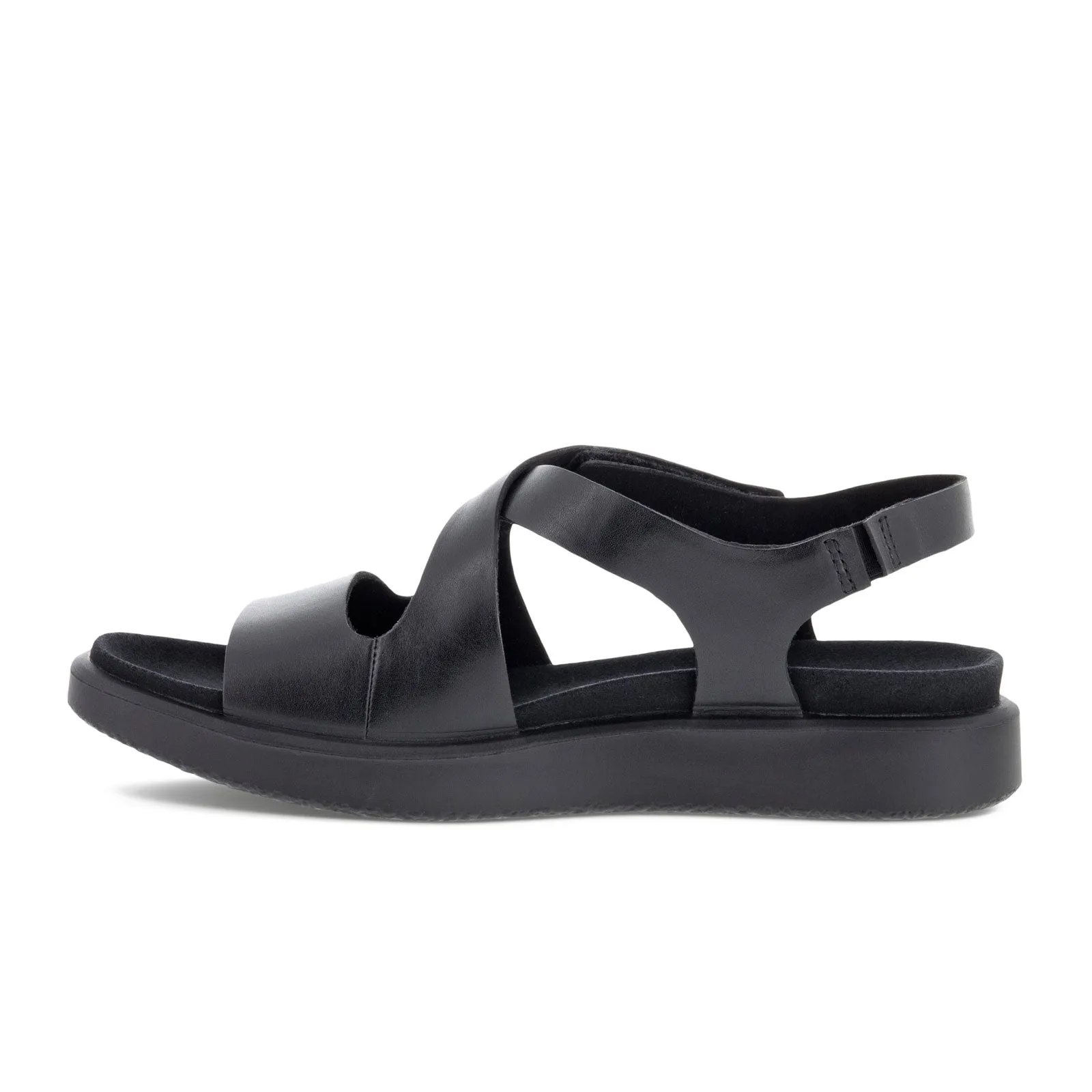 ECCO Flowt Cross Strap Backstrap Sandal (Women) - Black