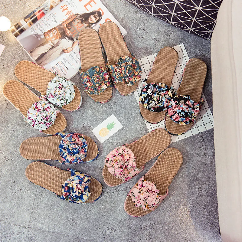 Floral Flower Slippers for Women