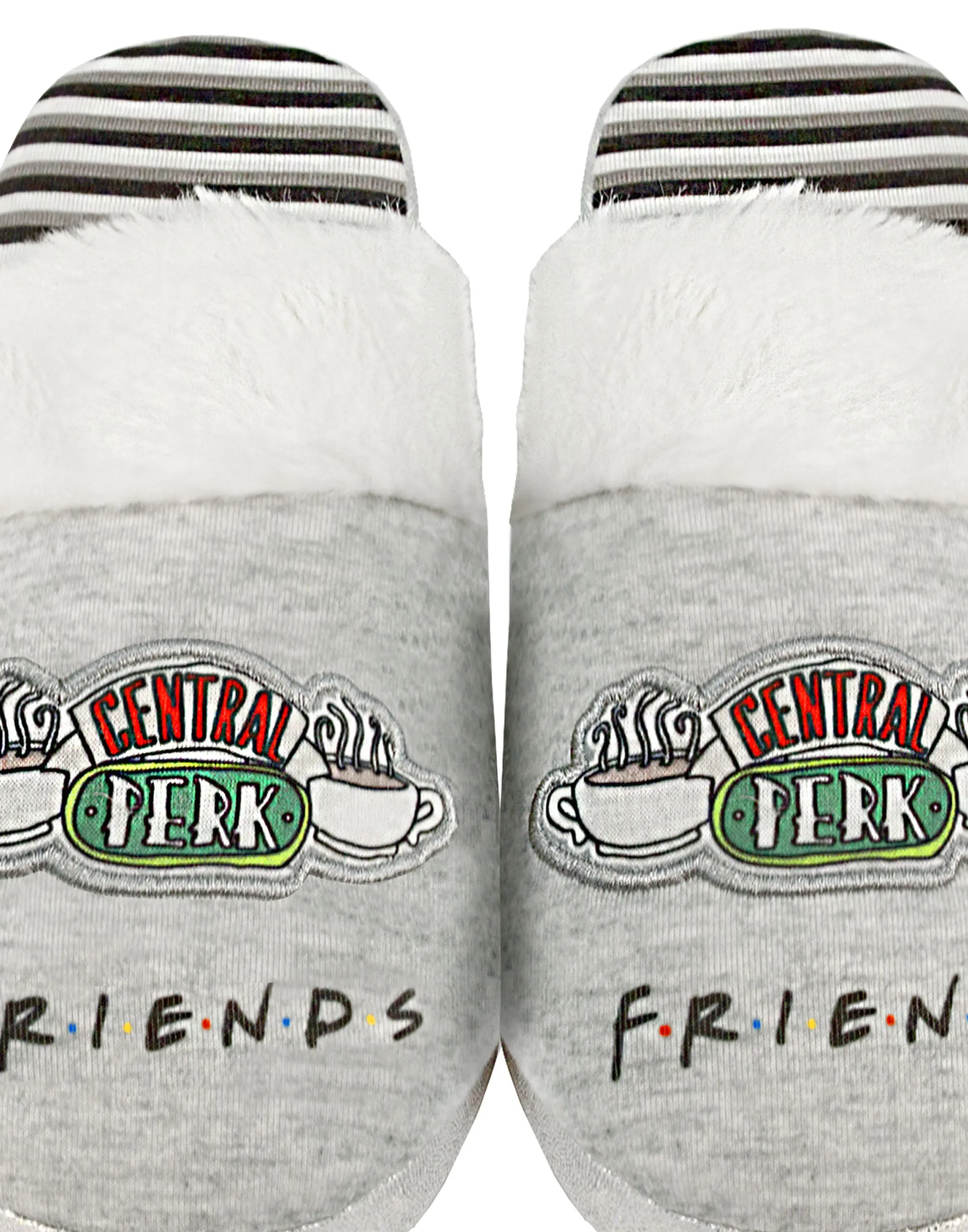 Friends Central Perk Graphic Girls Grey Mule Slippers