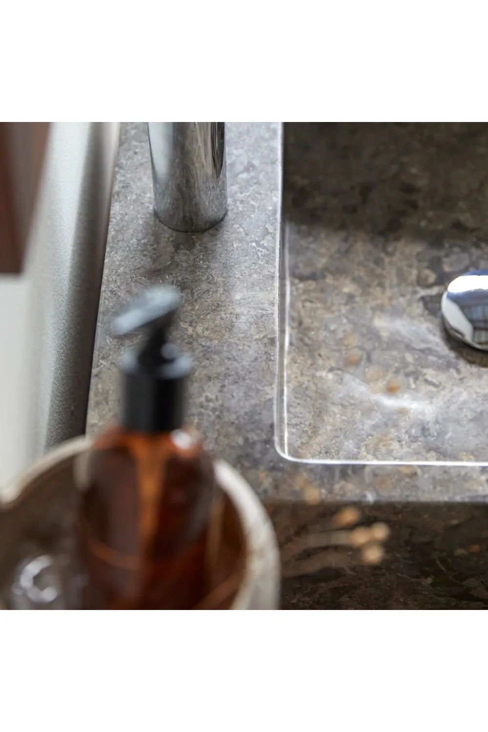 Gray Marble Bathroom Sink | Tikamoon Slats