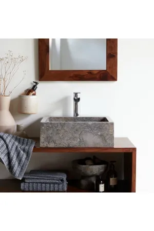 Gray Marble Bathroom Sink | Tikamoon Slats