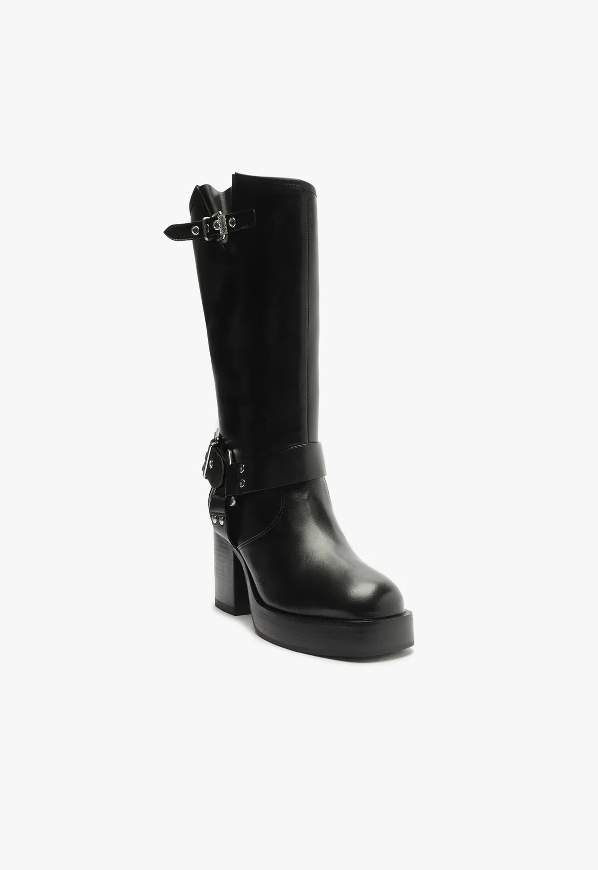 Kiara Block Atanado Leather Boot