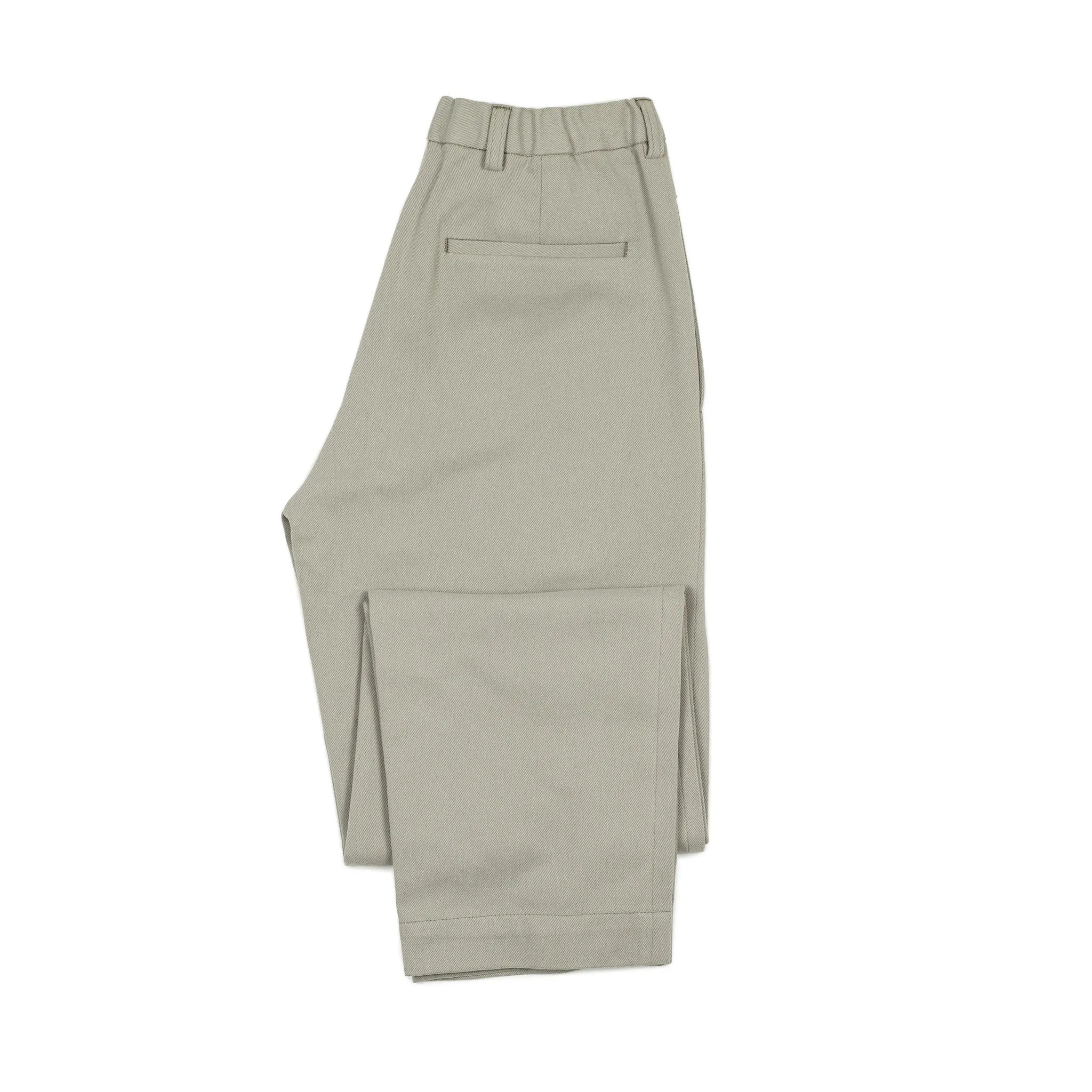 Knaus relaxed easy pants in Granite grey brushed cotton twill