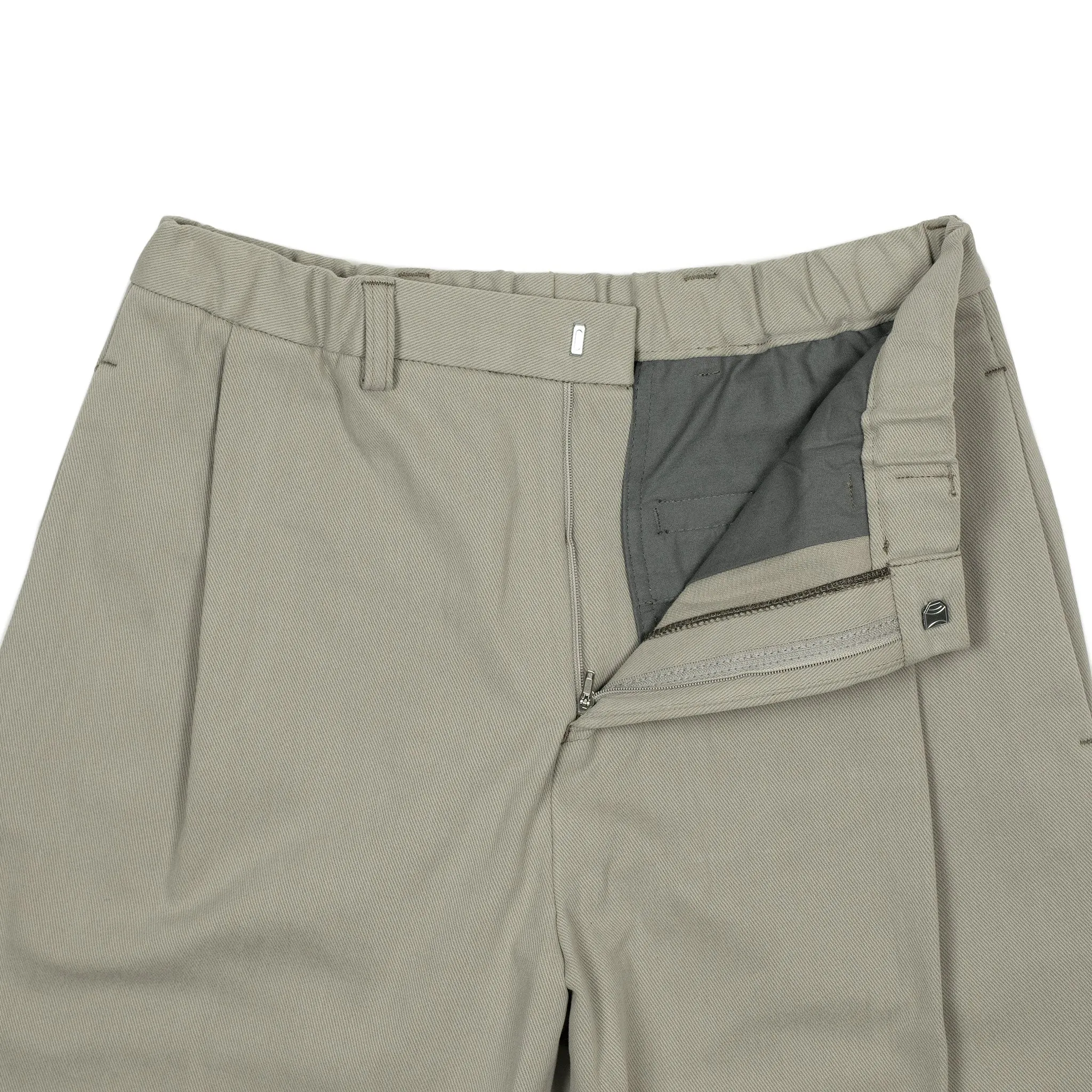 Knaus relaxed easy pants in Granite grey brushed cotton twill