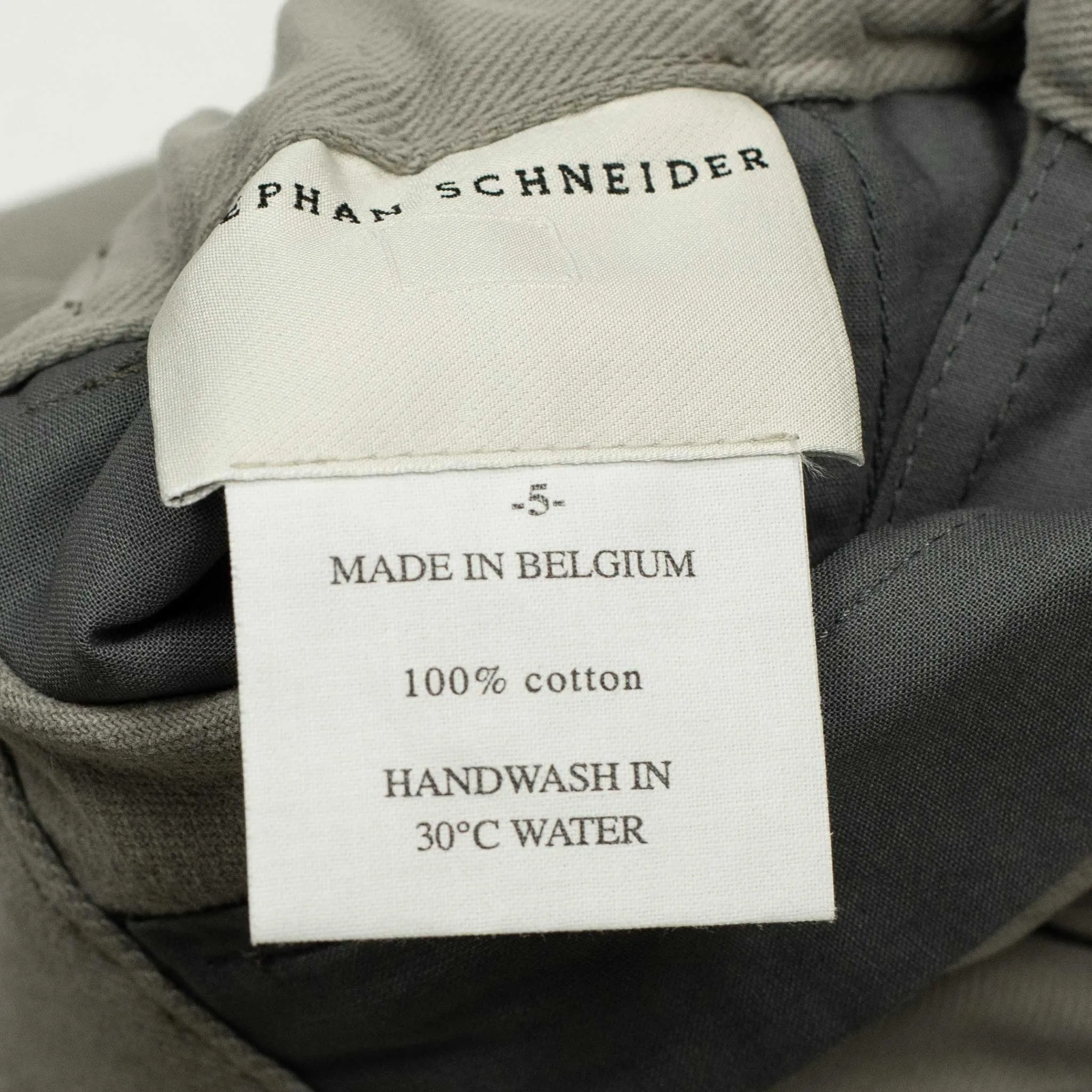 Knaus relaxed easy pants in Granite grey brushed cotton twill