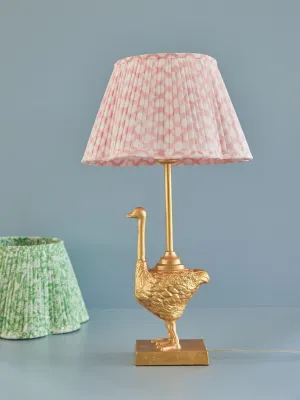 Large Ostrich Metal Lamp - Gold