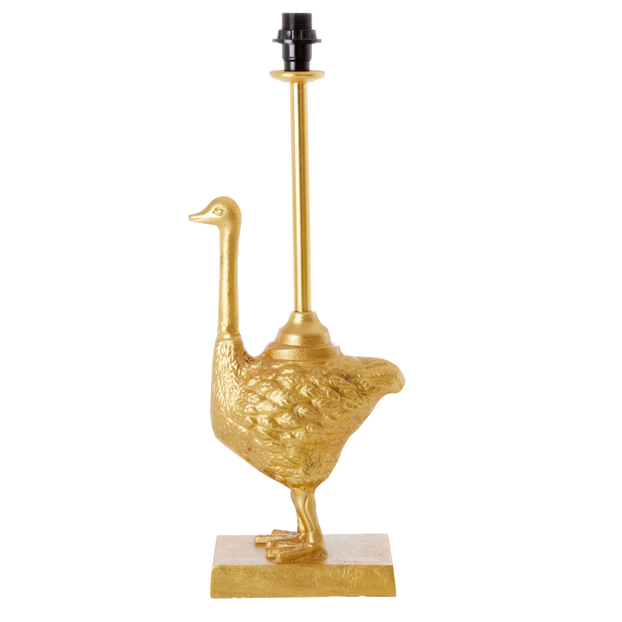 Large Ostrich Metal Lamp - Gold