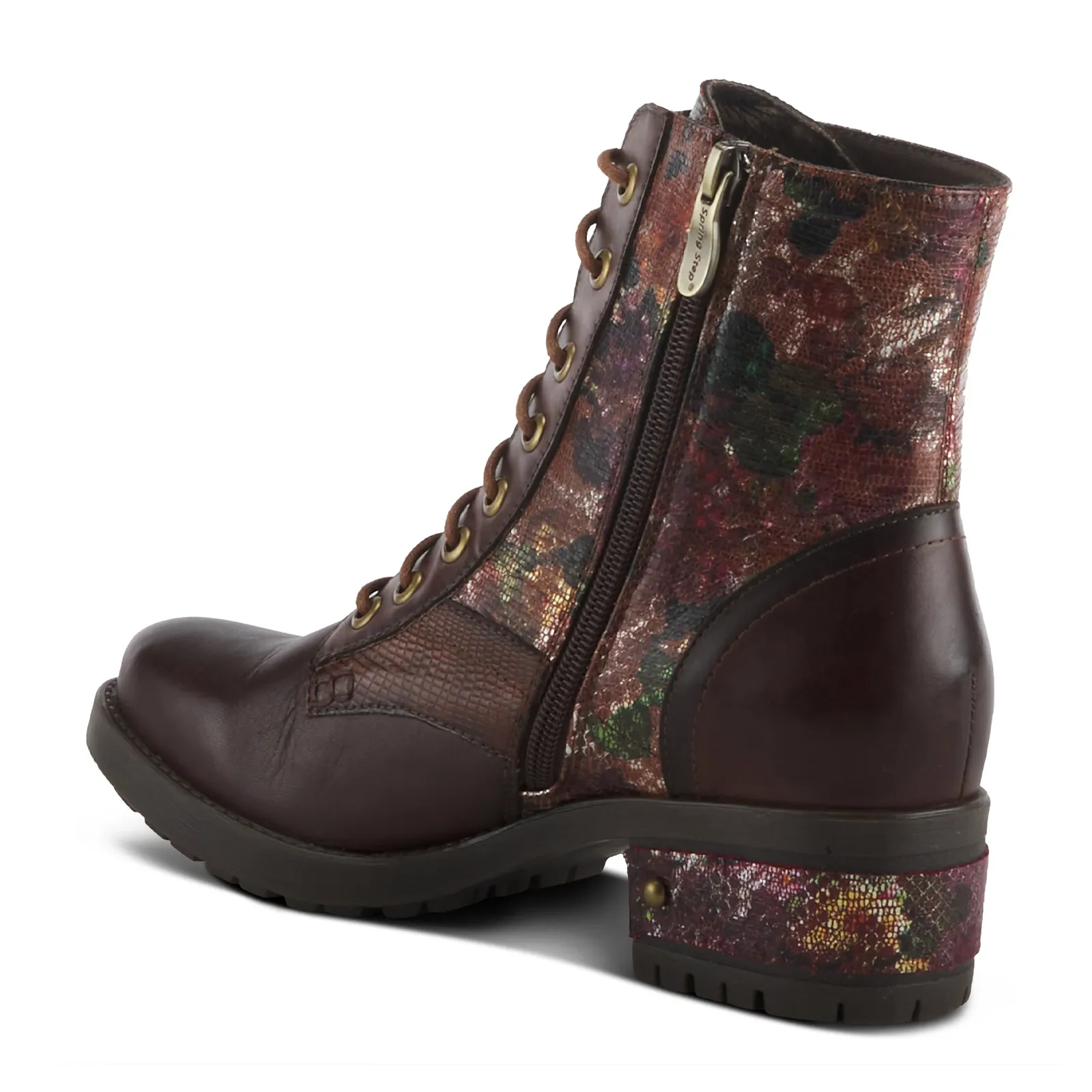 L'Artiste Marty-Met Combat Boot (Women) - Brown Multi