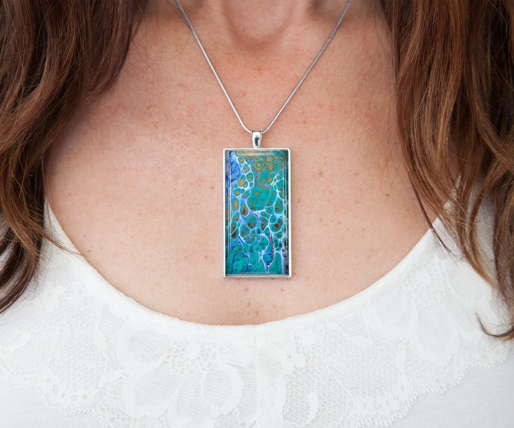 Making a Splash Rectangle Necklace | Beach jewelry