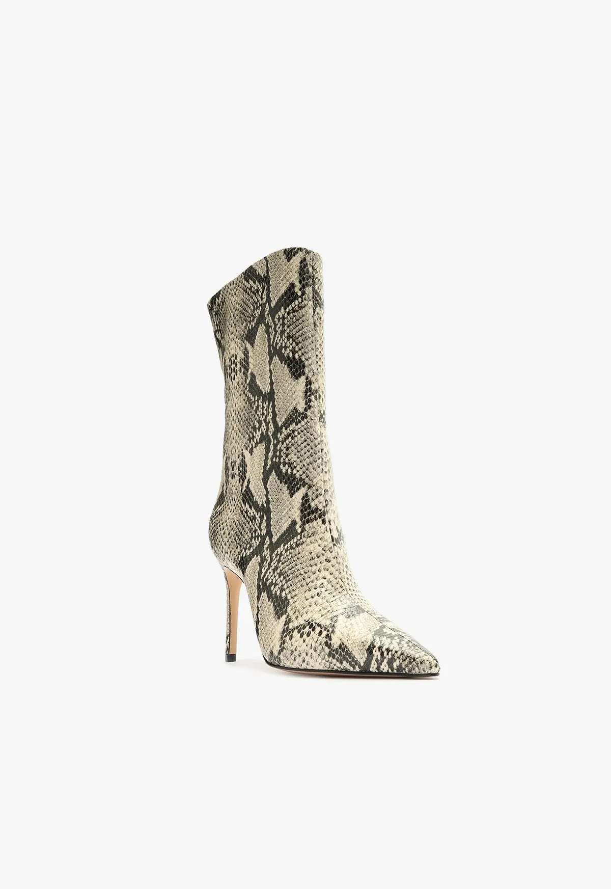 Mary Snake Embossed Leather Bootie