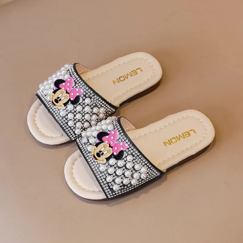 Minnie Mouse Pearl Slippers for Girls