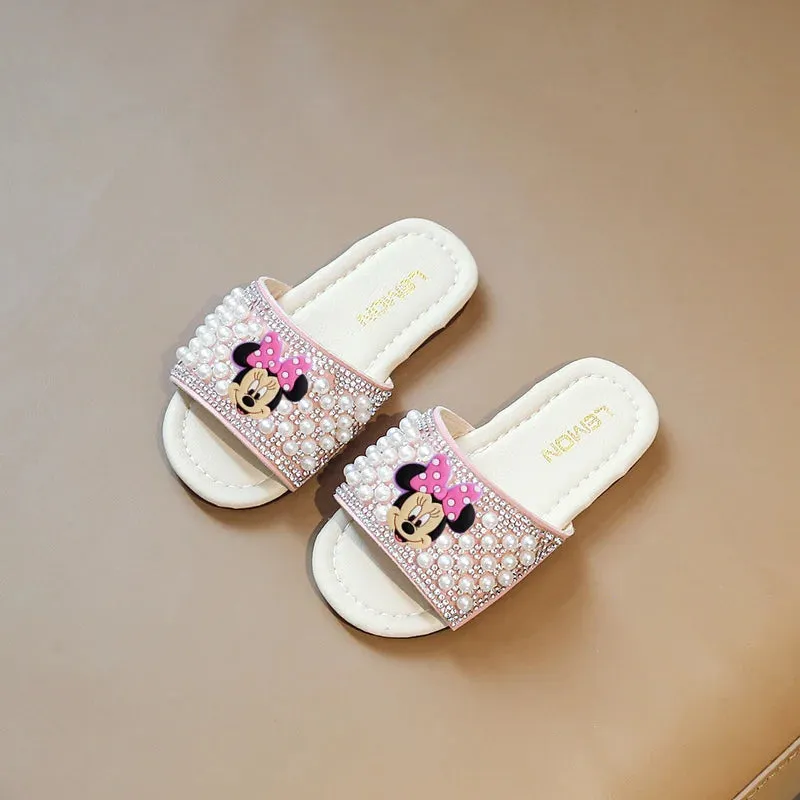 Minnie Mouse Pearl Slippers for Girls