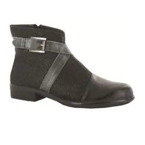 Naot Boreas Ankle Boot (Women) - Black Madras/Crackle Leather