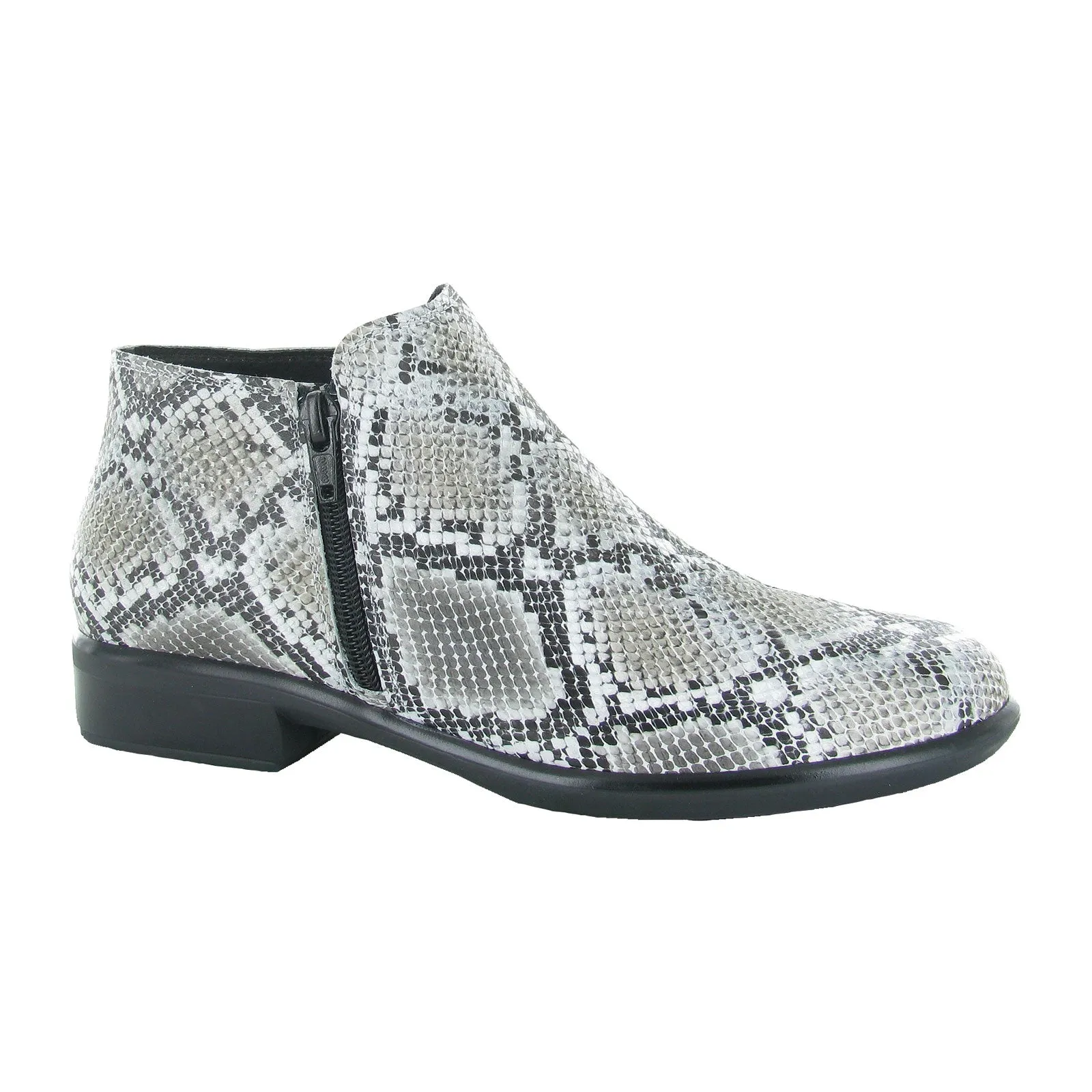 Naot Helm Ankle Boot (Women) - Gray Cobra Leather