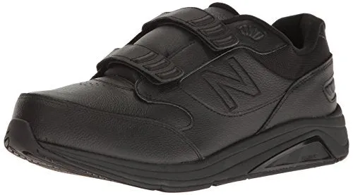 New Balance mens 928 V3 Hook and Loop Walking Shoe, Black/Black, 7 Wide US