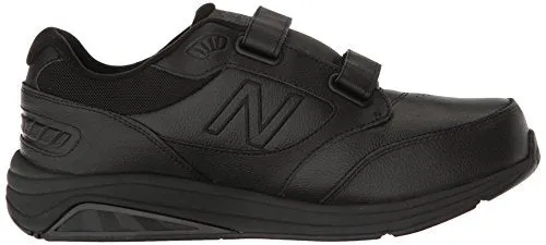 New Balance mens 928 V3 Hook and Loop Walking Shoe, Black/Black, 7 Wide US