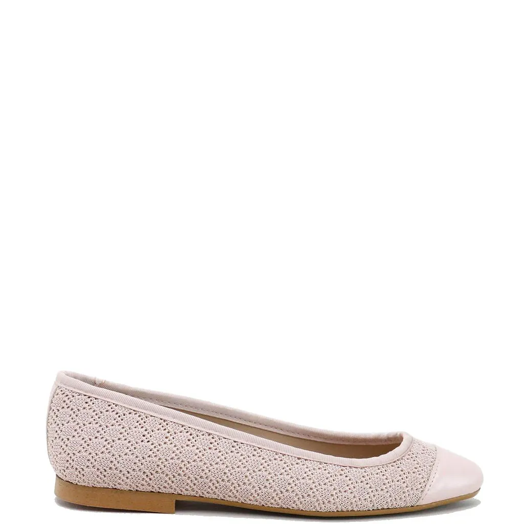 Papanatas Rose Knit Captoe Flat