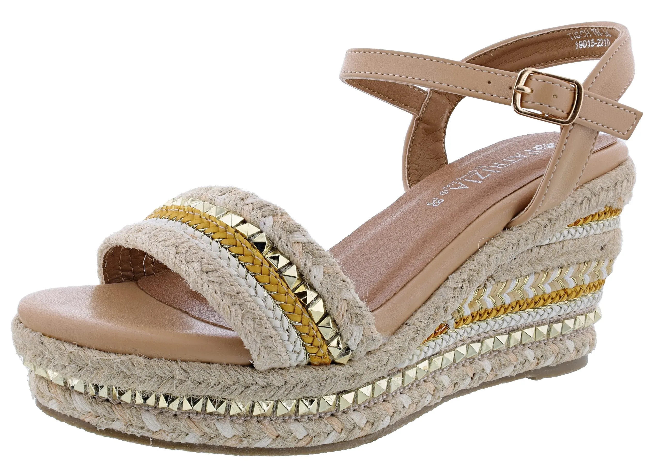 Patrizia Tisch Woven Wedge Sandals by Spring Step