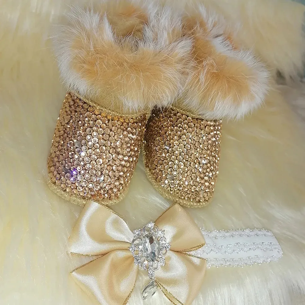 Pearl Slipper Boots for Baby Girls